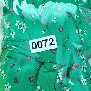 SOLD DKNY Beautiful Green Floral Faux Wrap Dress Church Vacation Spring Sz 10